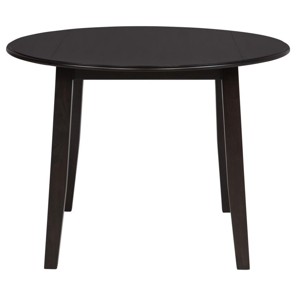 Catley - 5 Piece Round Drop Leaf Dining Table Set - Dark Coffee - Image 17