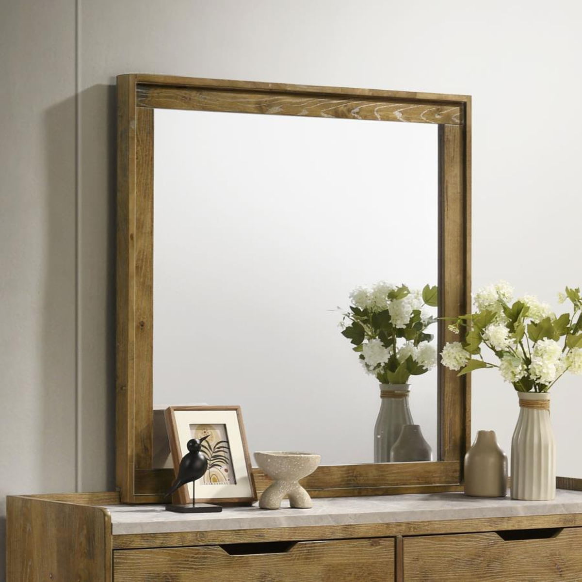 Henderson - Dresser Mirror - Medium Oak - Image 2