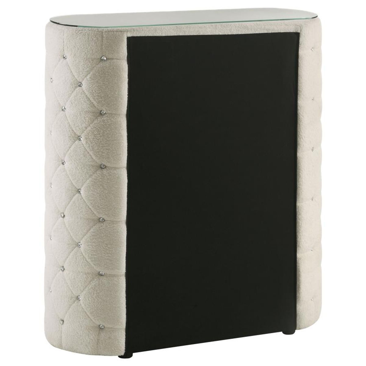 Sonya - 5-Drawer Upholstered Bedroom Chest Of Drawers - Ivory - Image 9