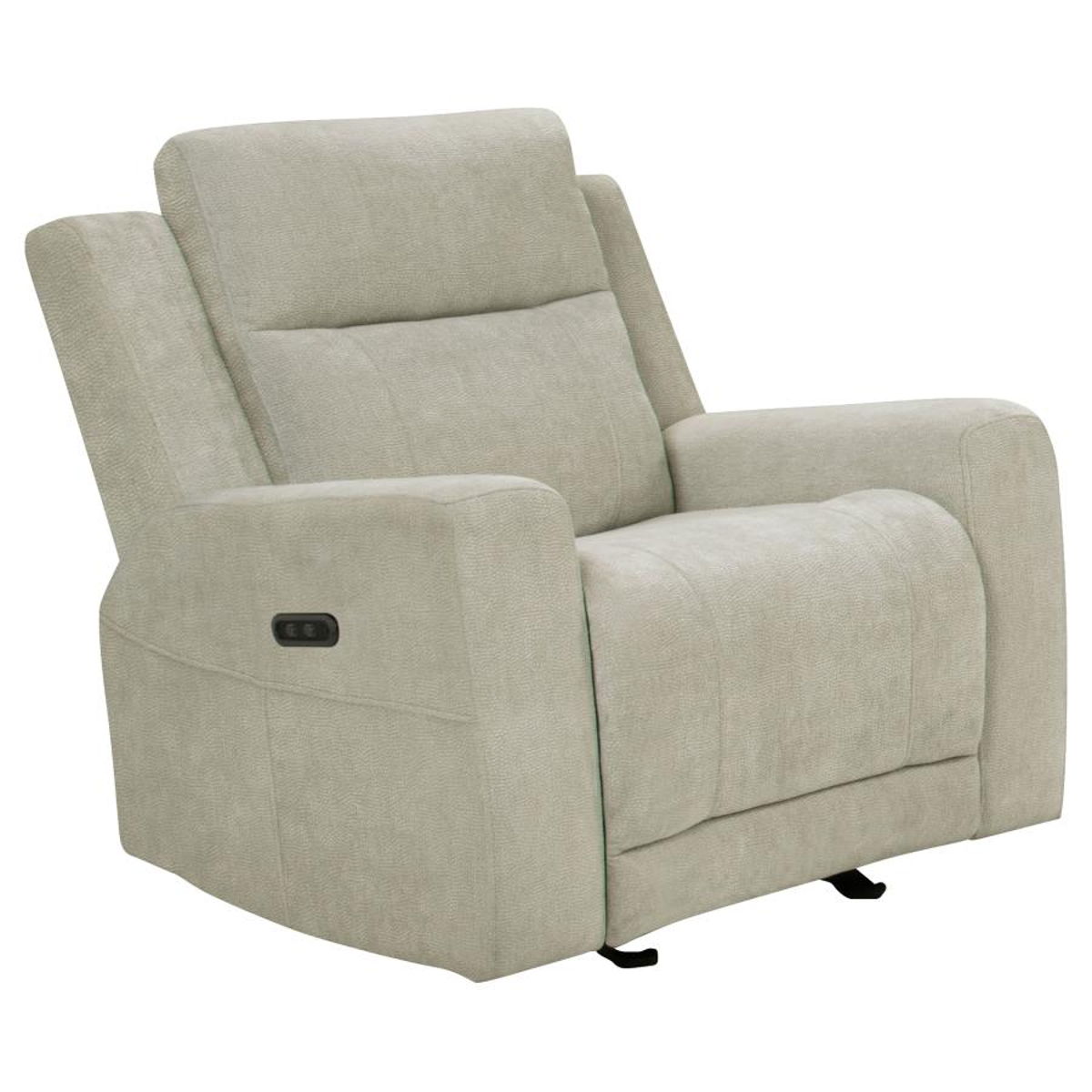 Kennett - Chenille Upholstered Power Recliner Chair - Ivory - Image 2