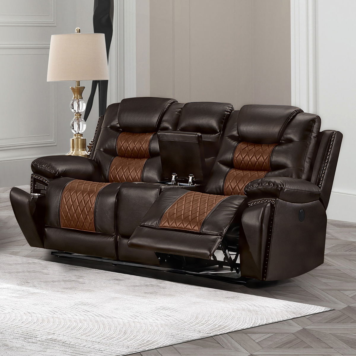 Nikko - Console Loveseat With Dual Recliners - Image 21