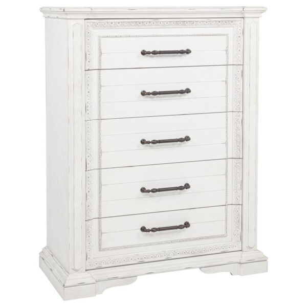 Mckinney - 5-Drawer Bedroom Chest Of Drawers - Vintage White