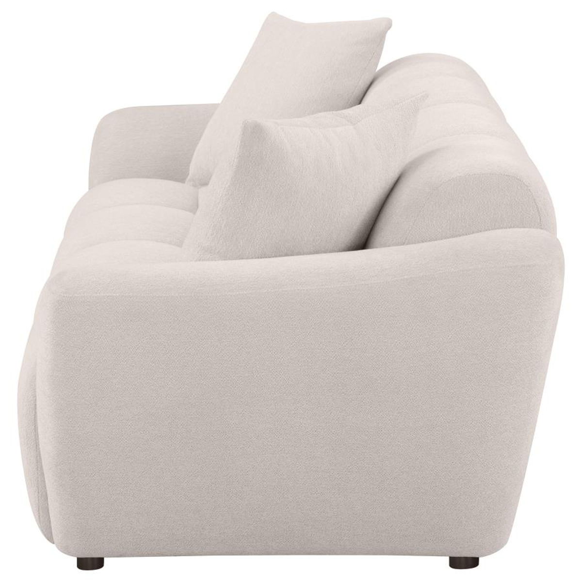 Destino - Chenille Upholstered Splayed Arm Sofa - Greige - Image 2