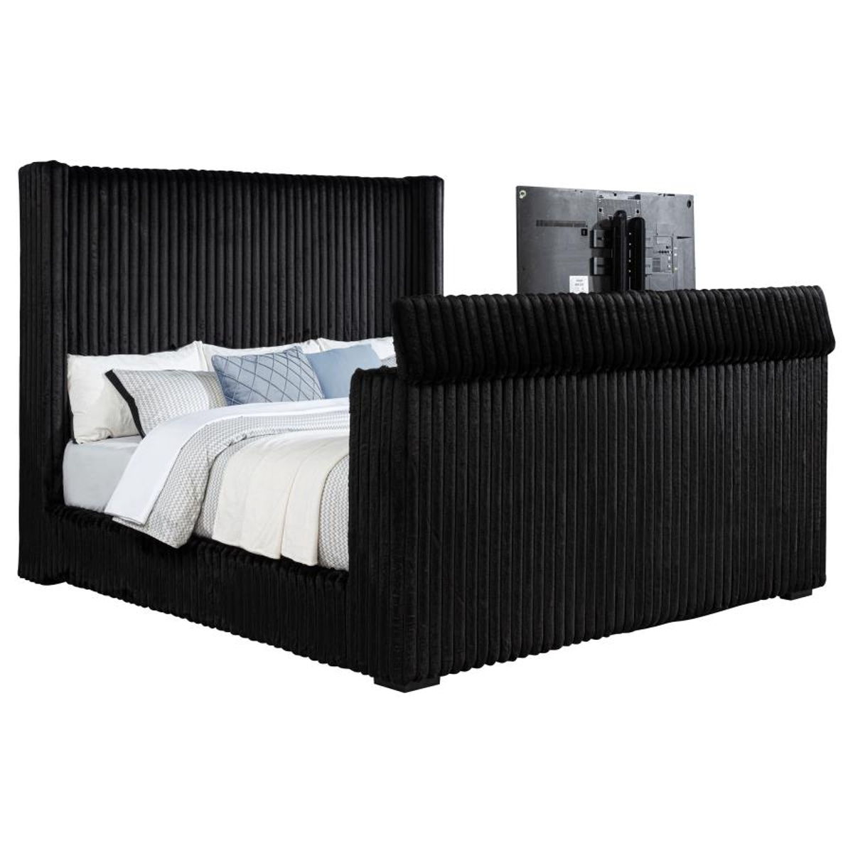Centergrove - Upholstered Wingback TV Bed - Image 11
