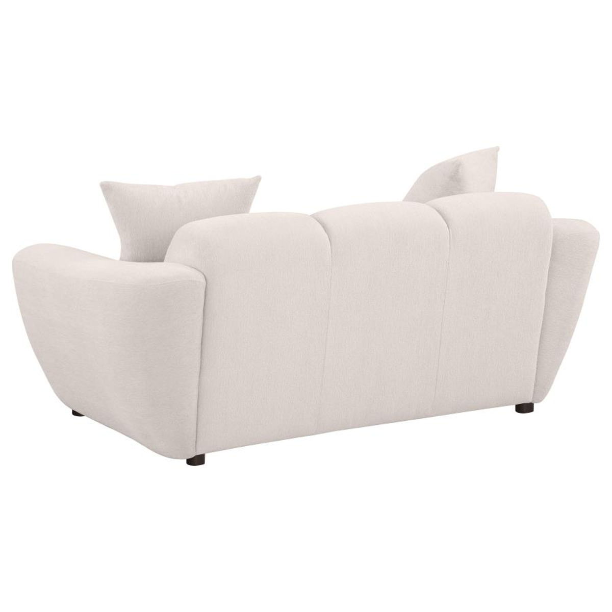 Destino - Chenille Upholstered Splayed Arm Loveseat - Greige - Image 2