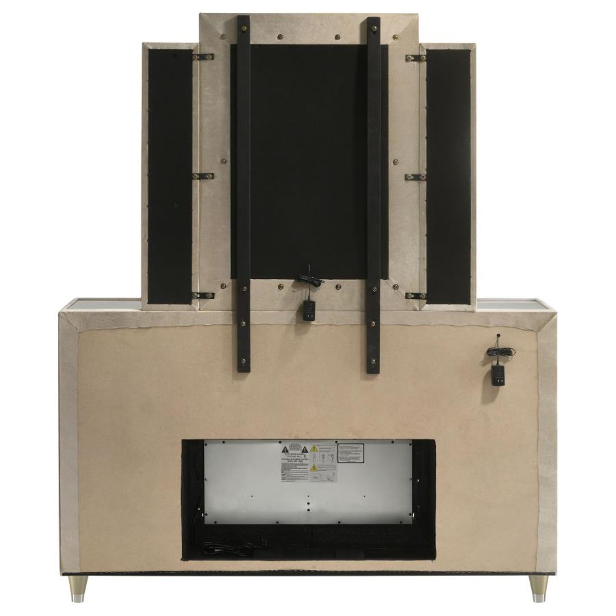 Lorient - 8-Drawer LED Bedroom Flame Box Dresser - Image 12