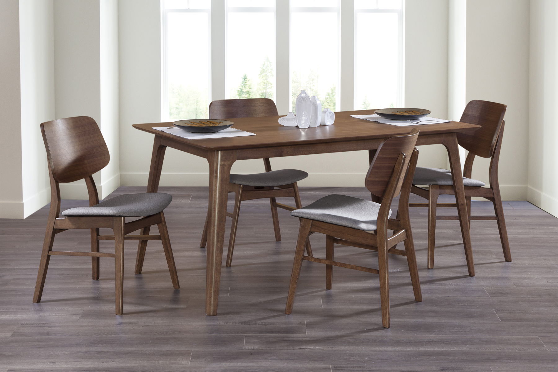 Oscar - 60" Dining Walnut Table Set - Image 2