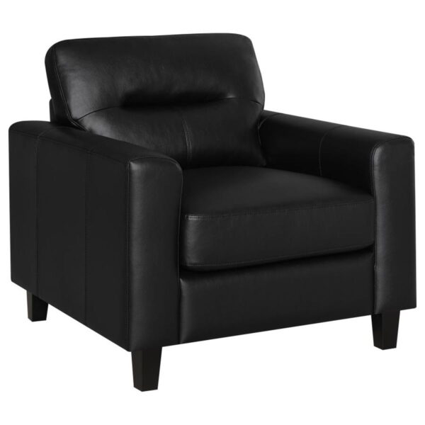 Scotland - Faux Leather Upholstered Track Arm Chair