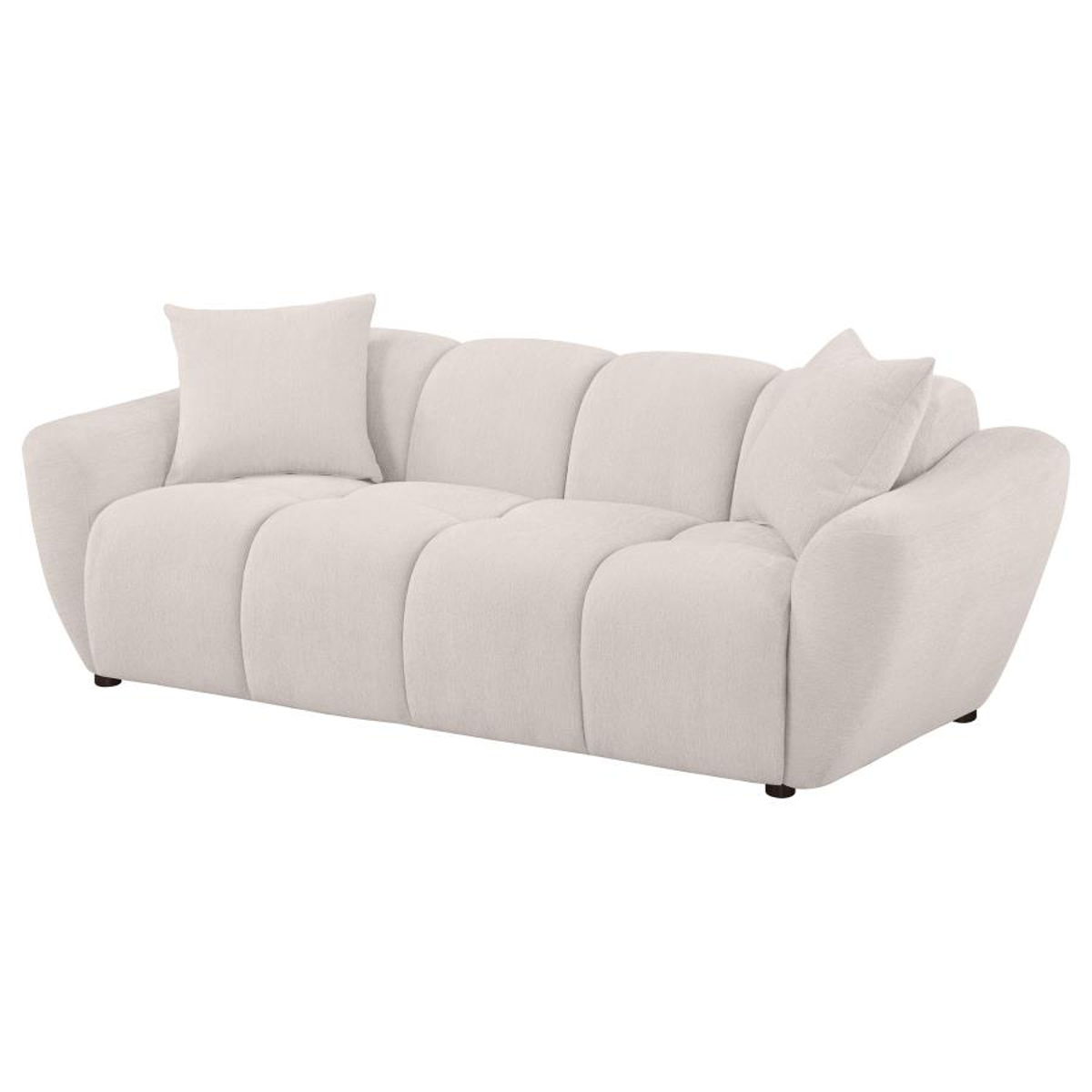 Destino - Chenille Upholstered Splayed Arm Sofa - Greige - Image 5
