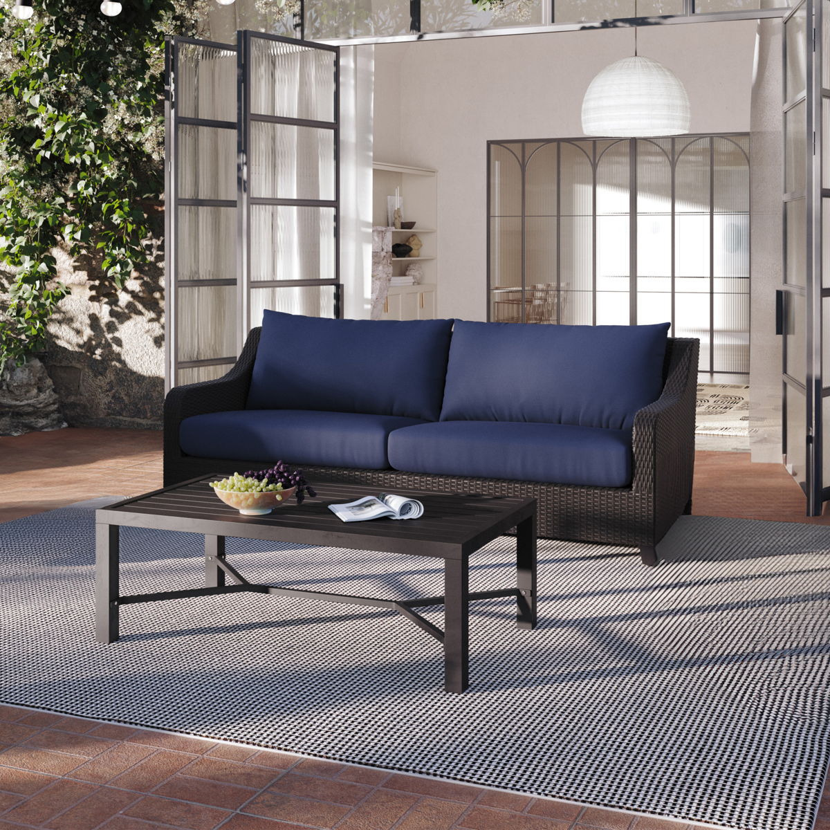 Skye - 2 Piece Sofa And Slat Top Coffee Table Set - Image 11