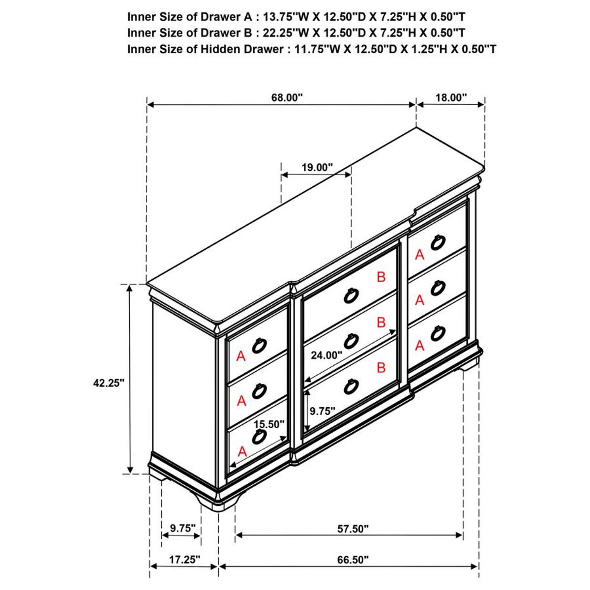 Garland - 11-Drawer Bedroom Dresser Cabinet - Image 26