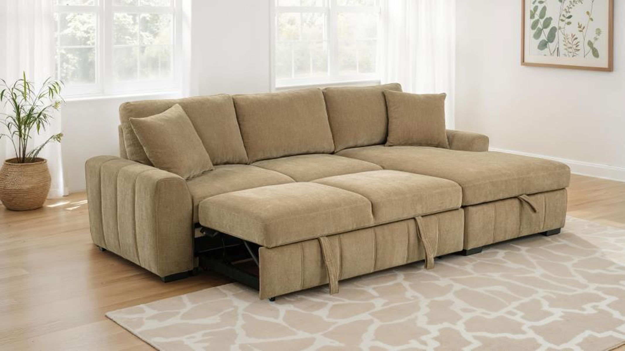 Pastrana - Upholstered Sleeper Sectional Sofa - Image 14