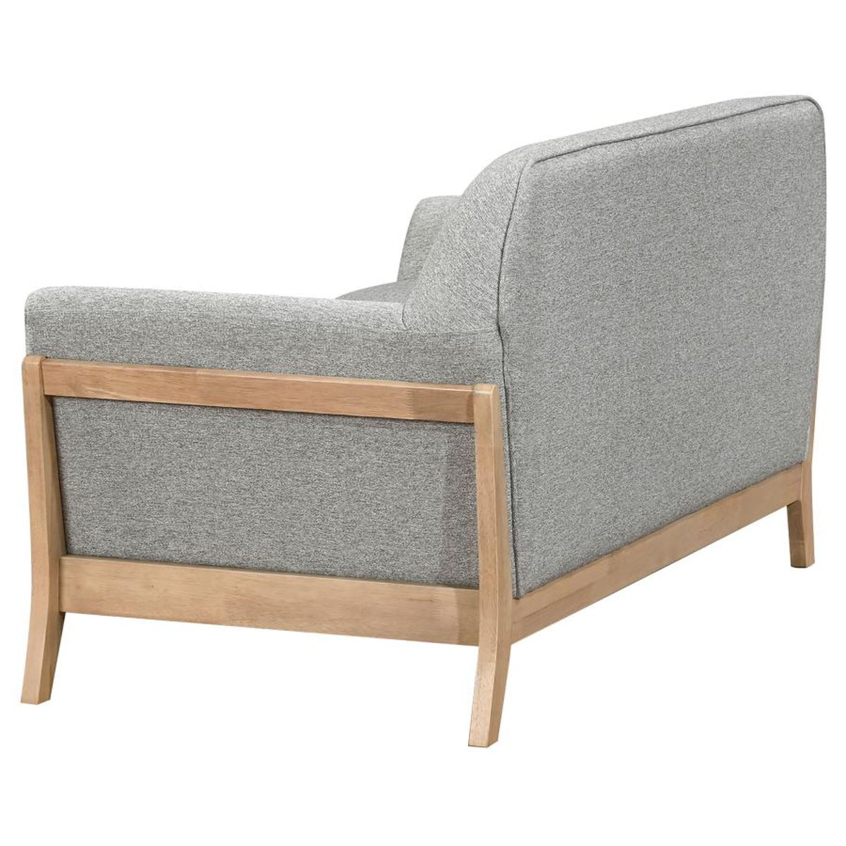 Vaughn - Fabric Upholstered Flared Arm Loveseat - Gray - Image 2