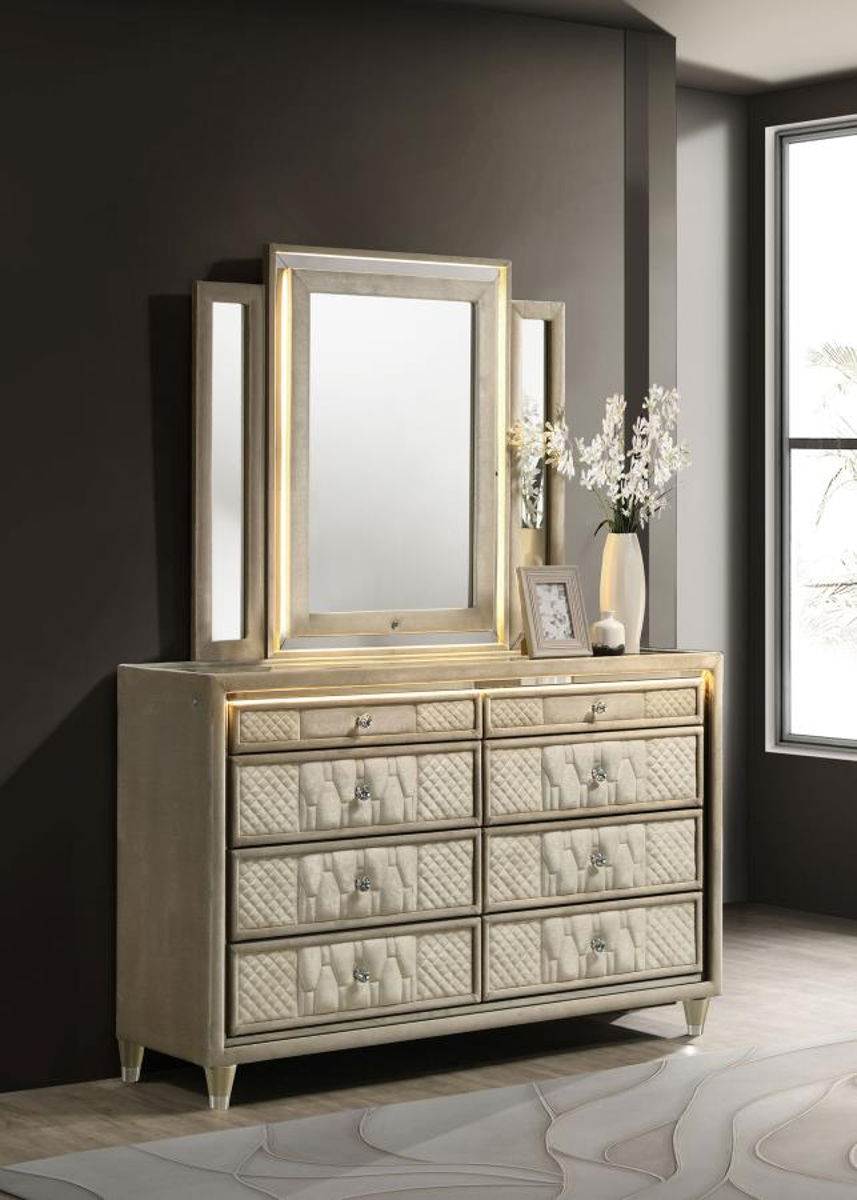 Lorient - 8-Drawer LED Bedroom Dresser Cabinet - Image 16