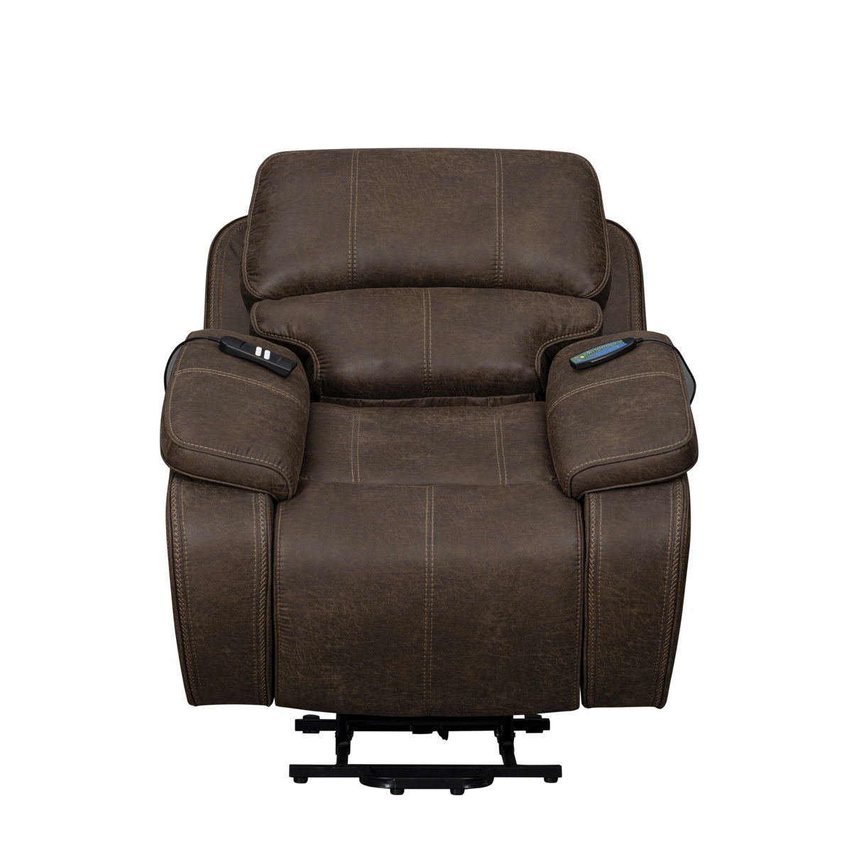 Brookings - Power Lift Recliner With Heat & Massage - Brown - Image 7