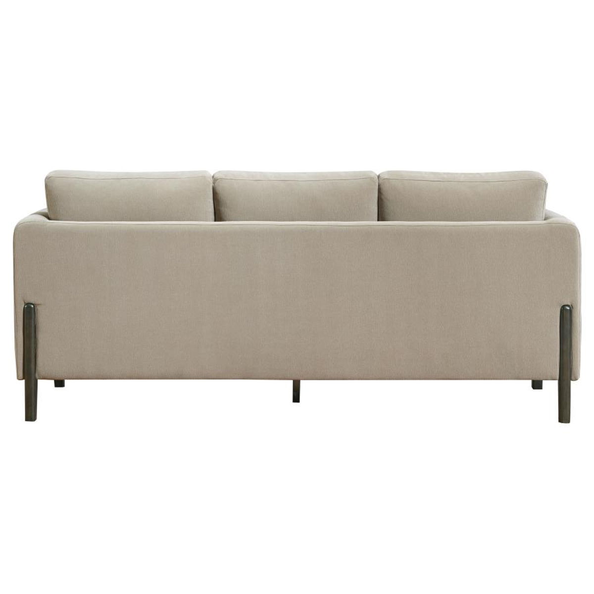 Islington - Fabric Upholstered Panel Arm Sofa - Taupe - Image 9