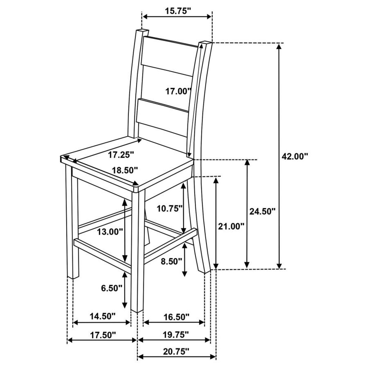 Cardova - 5 Piece Counter Height Dining Table Set - Vineyard Oak - Image 7