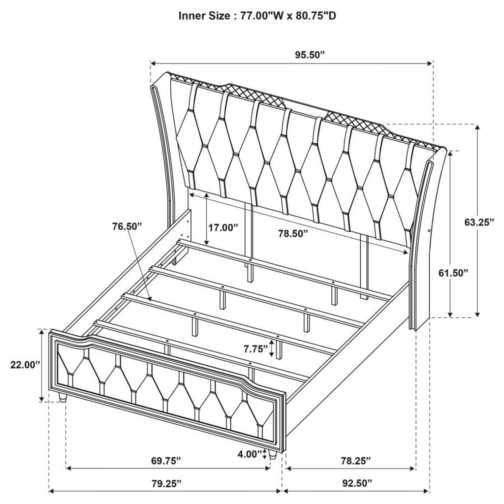 Lorient - LED Upholstered Bed - Image 16