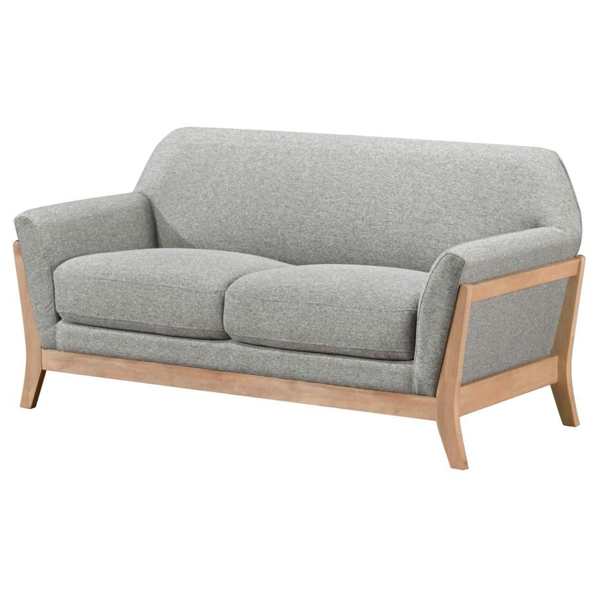 Vaughn - Fabric Upholstered Flared Arm Loveseat - Gray - Image 7