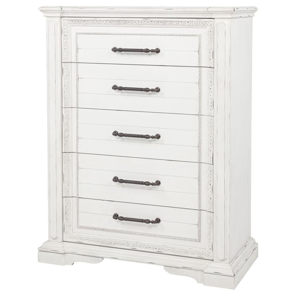 Mckinney - 5-Drawer Bedroom Chest Of Drawers - Vintage White - Image 4