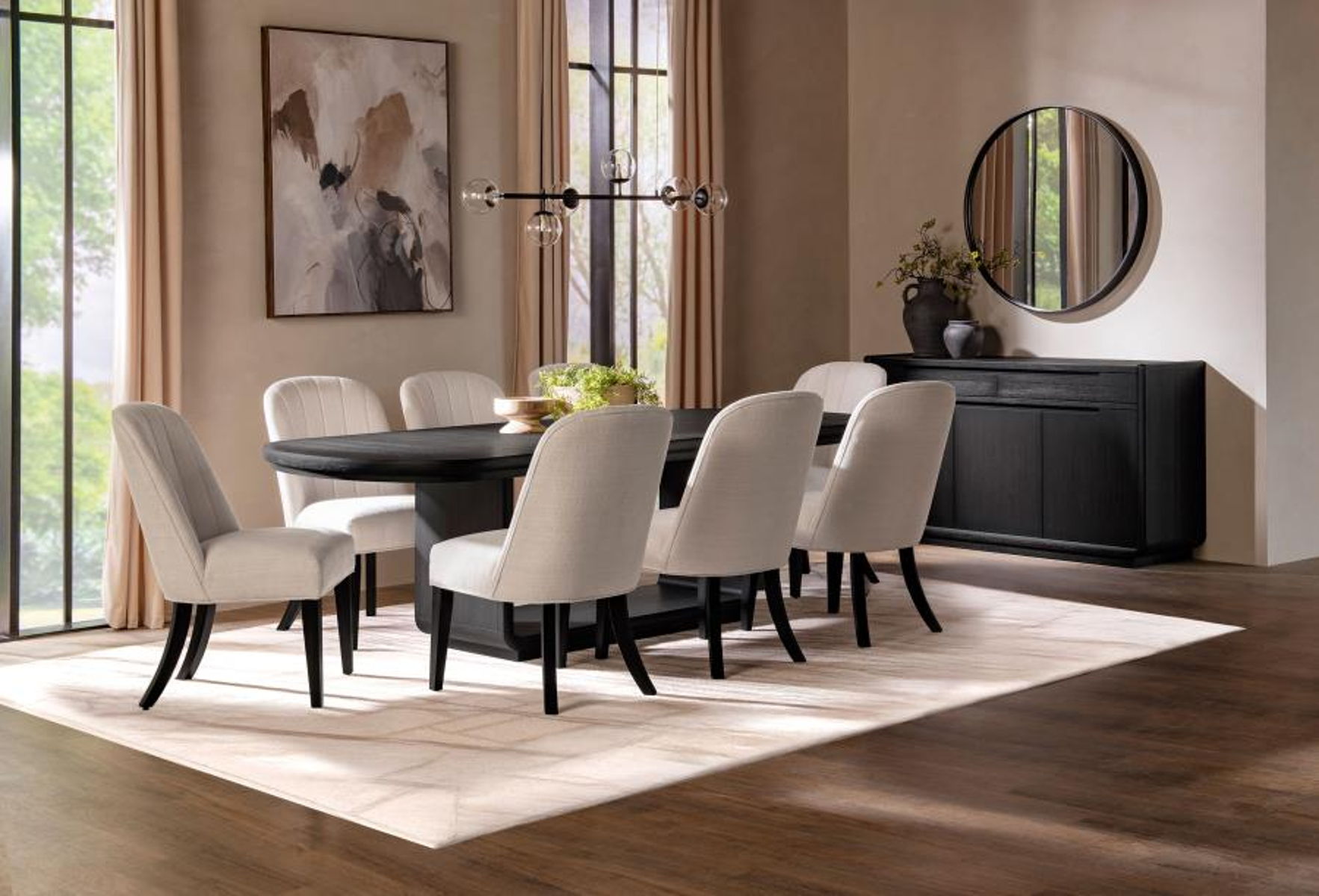 Leandro - 2-Drawer Dining Sideboard Server - Burnished Black - Image 6