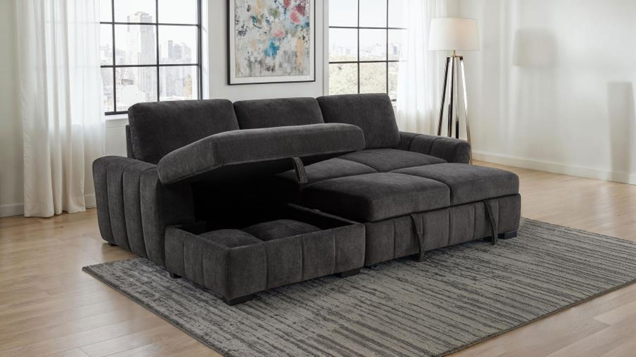 Pastrana - Upholstered Sleeper Sectional Sofa - Image 16