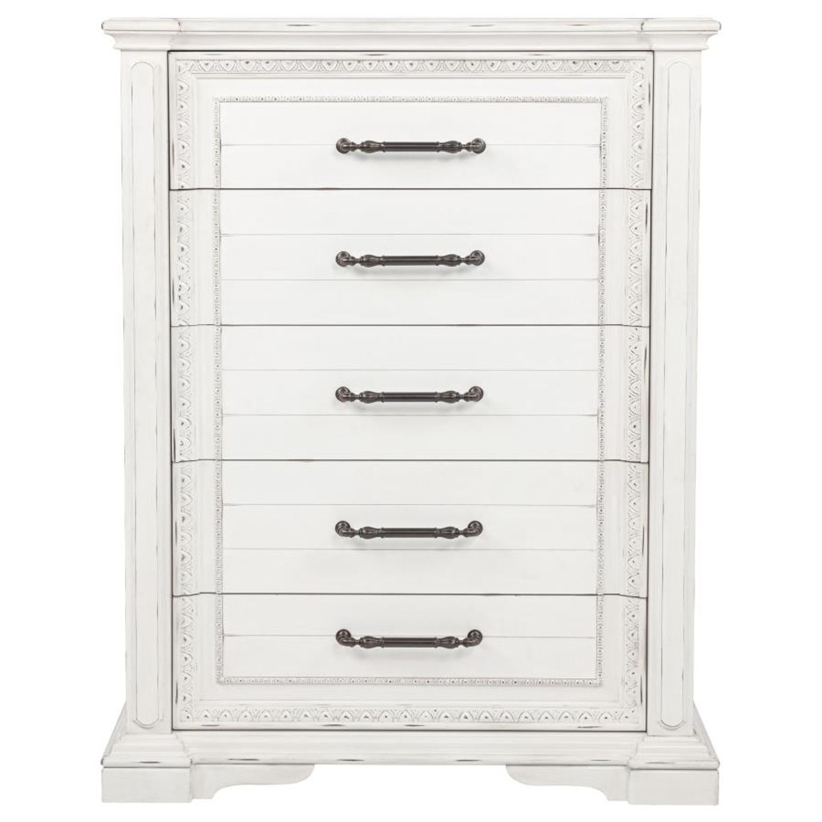 Mckinney - 5-Drawer Bedroom Chest Of Drawers - Vintage White - Image 5