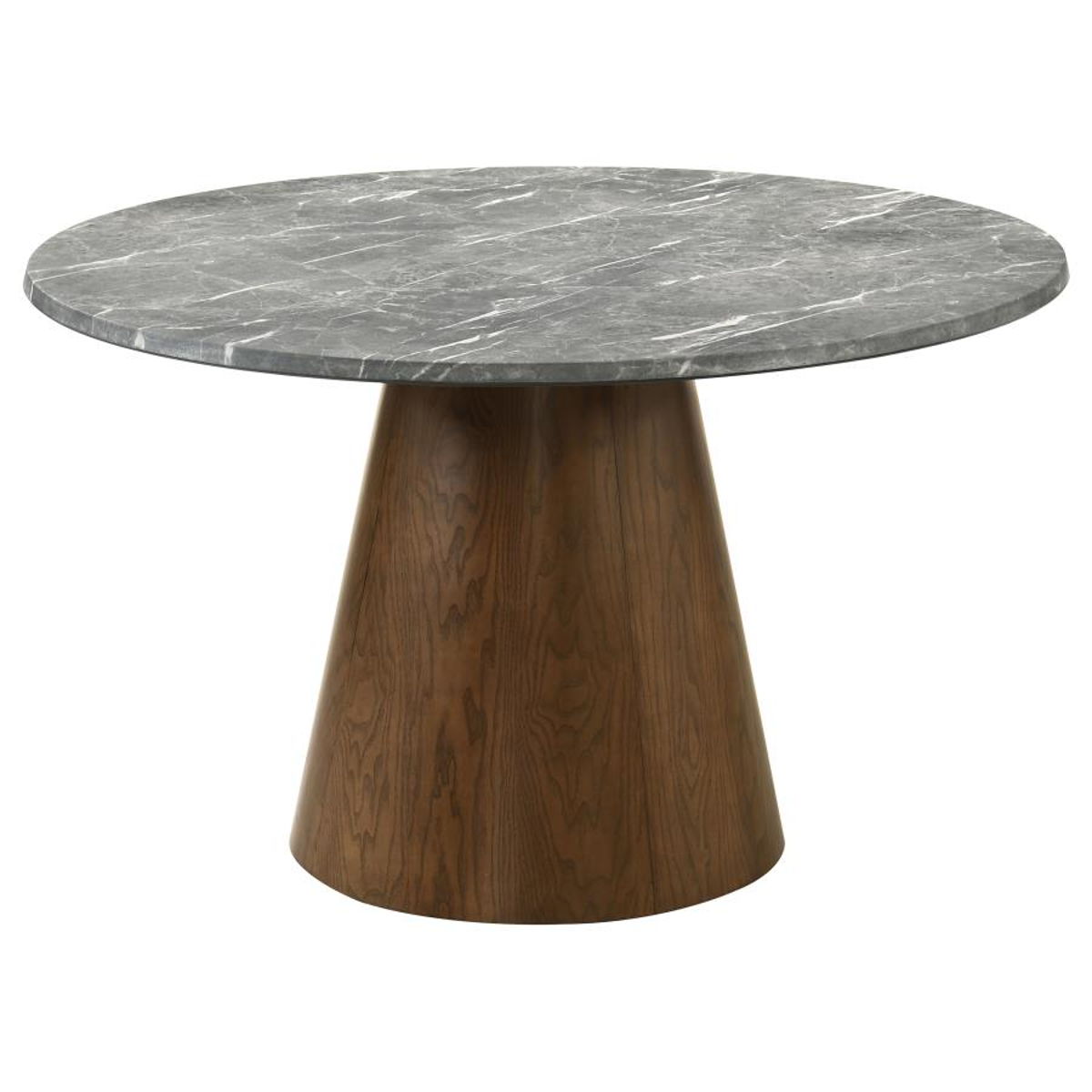 Franklin - 5 Piece Round Dining Table Set - Gray And Dark Oak - Image 16