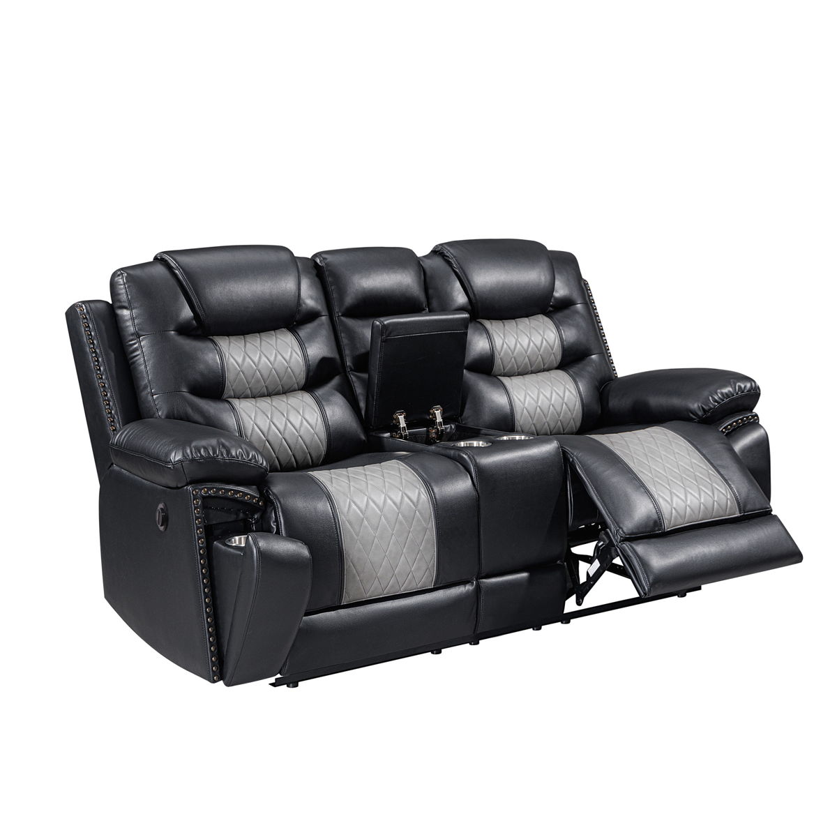 Nikko - Console Loveseat With Dual Recliners - Image 9