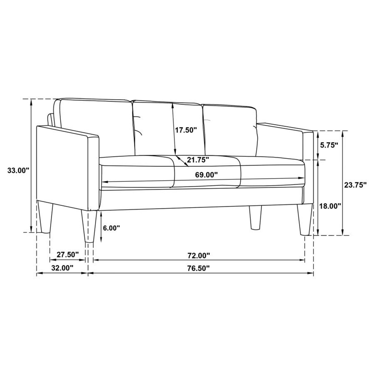 Ruth - Upholstered Track Arm Sofa Set - Image 84