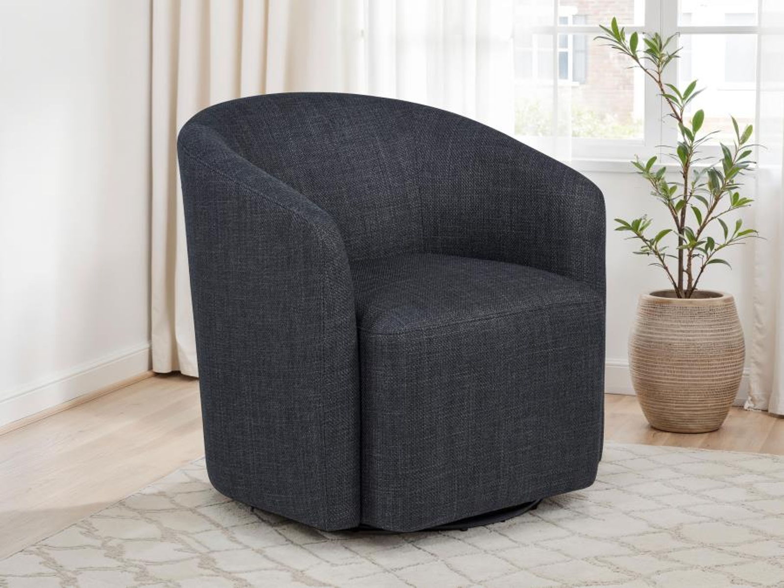 Mossbrook - Fabric Upholstered Swivel Accent Chair - Image 17