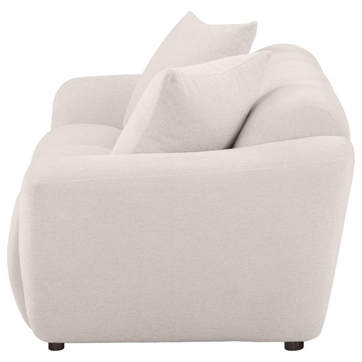 Destino - Chenille Upholstered Splayed Arm Loveseat - Greige - Image 7