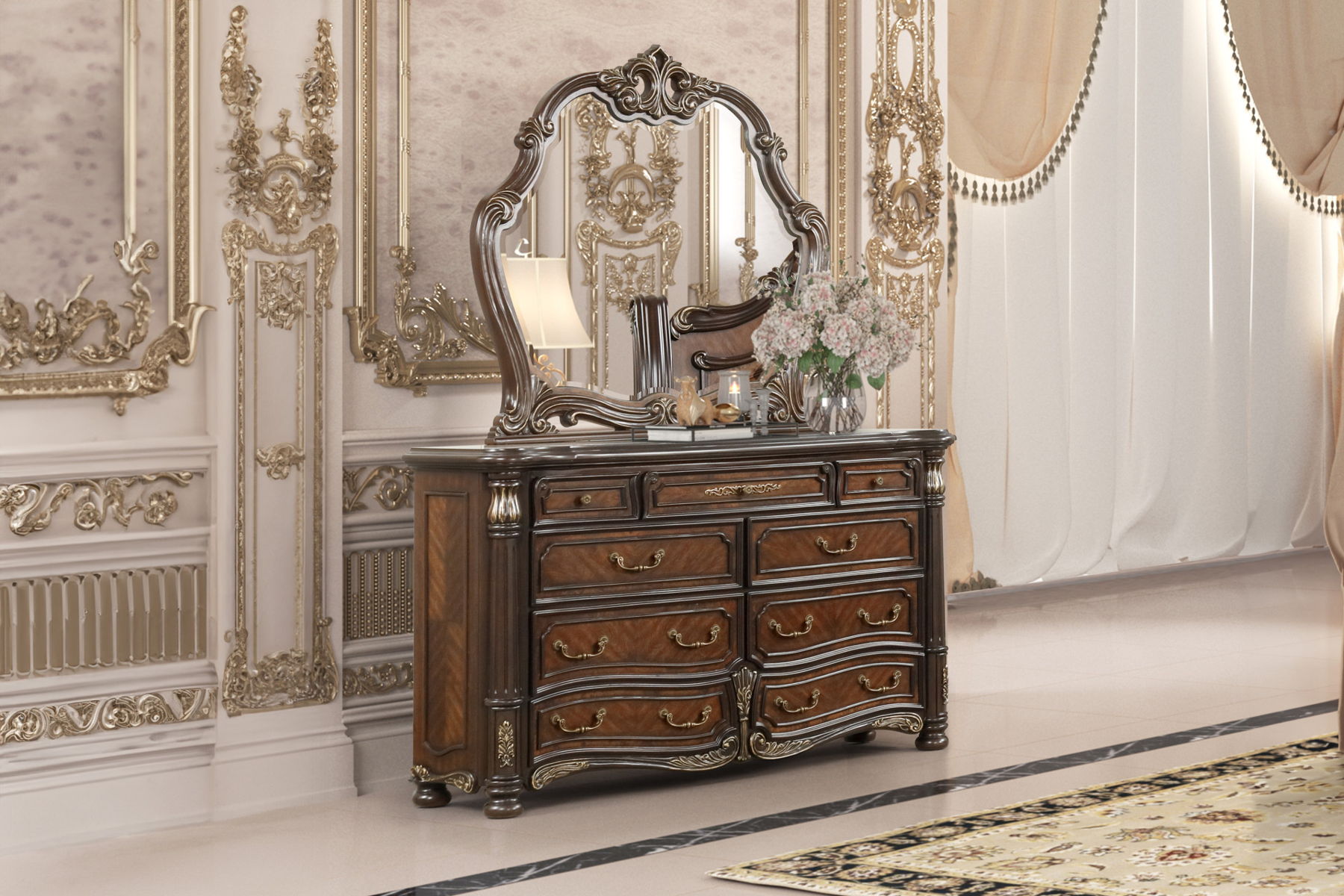 Bella Notte - Dresser - Mahogany Brown - Image 5