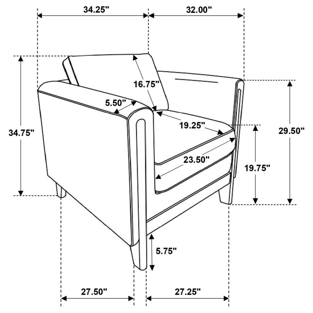 Islington - Upholstered Panel Arm Sofa Set - Image 17