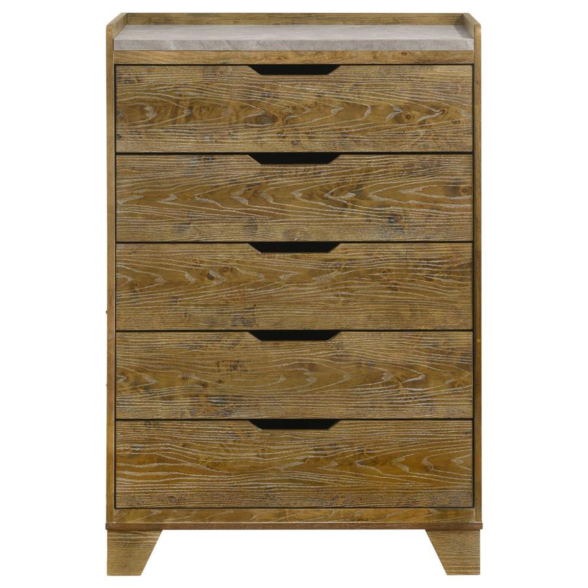 Henderson - 5-Drawer Bedroom Chest Of Drawers - Medium Oak - Image 9