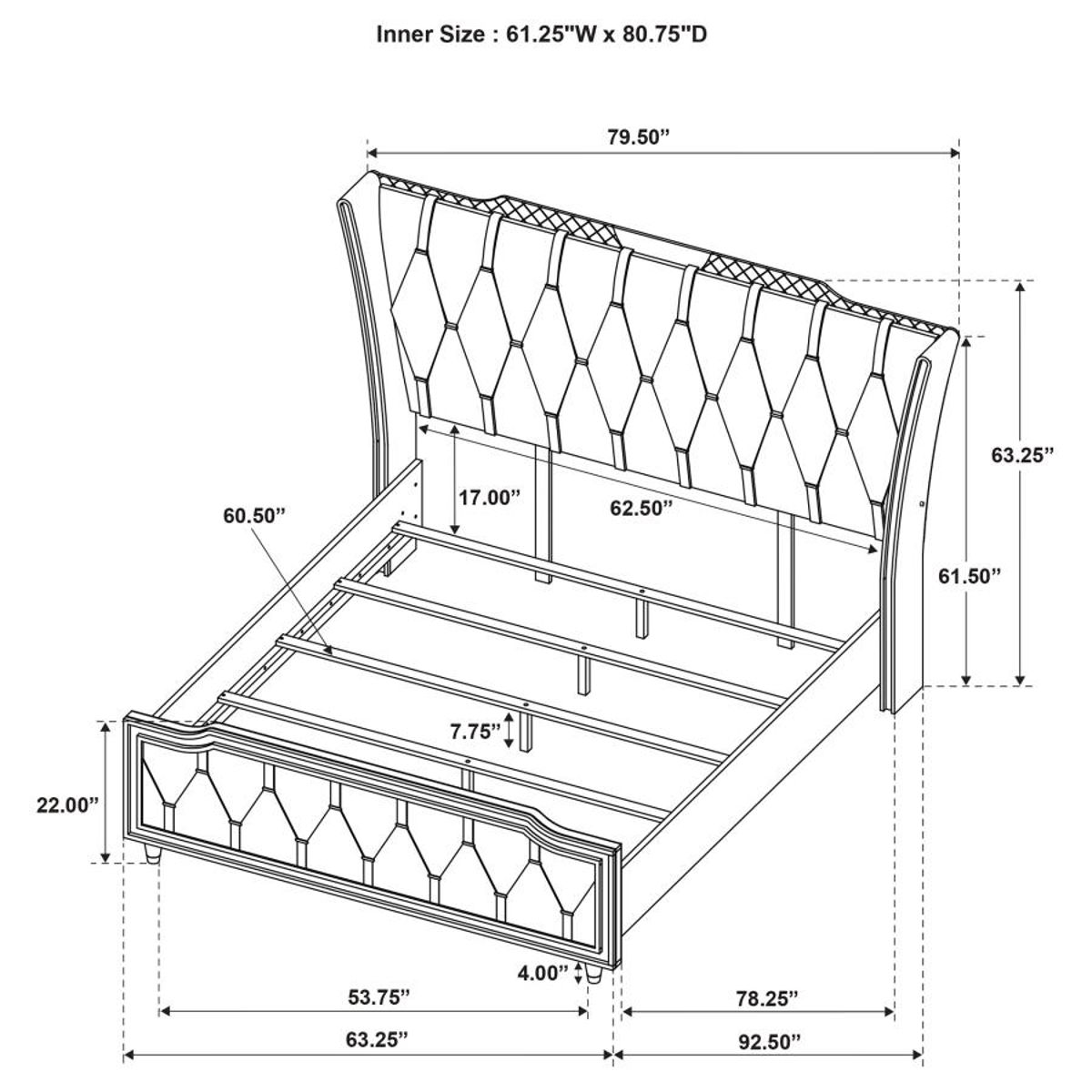 Lorient - LED Upholstered Bed - Image 15