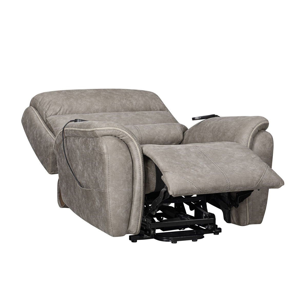 Kamari - Power Lift Recliner With Heat & Massage - Gray - Image 11