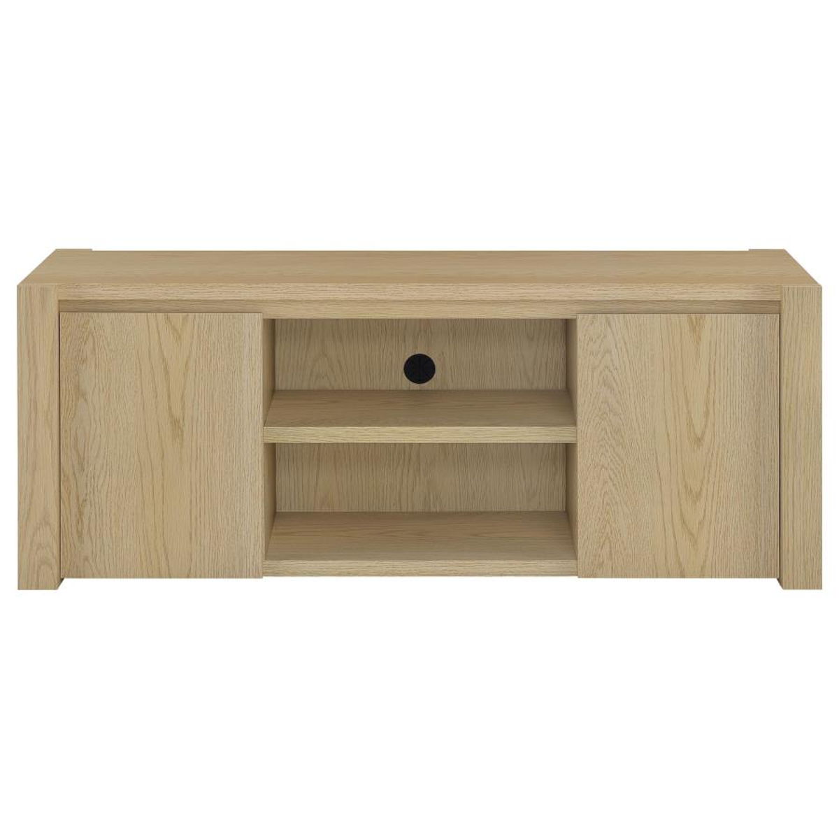 Laurelton - 60" 2-Door TV Stand Media Console - Light Oak - Image 2