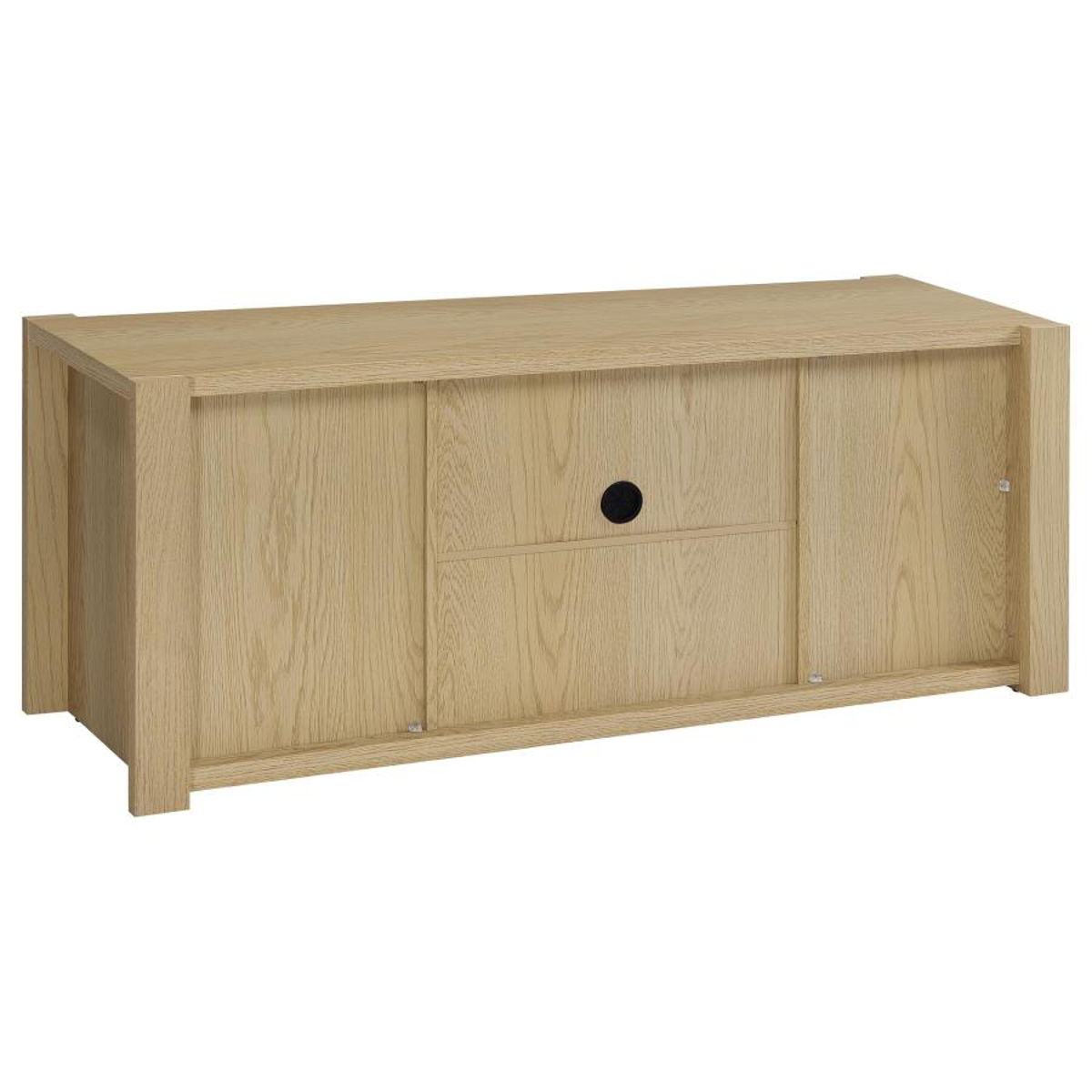 Laurelton - 60" 2-Door TV Stand Media Console - Light Oak - Image 4