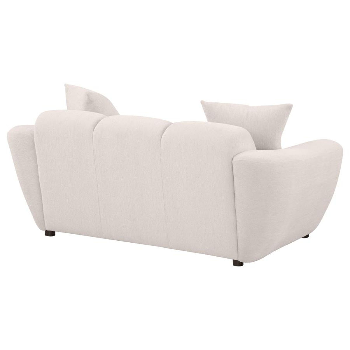 Destino - Chenille Upholstered Splayed Arm Loveseat - Greige - Image 4