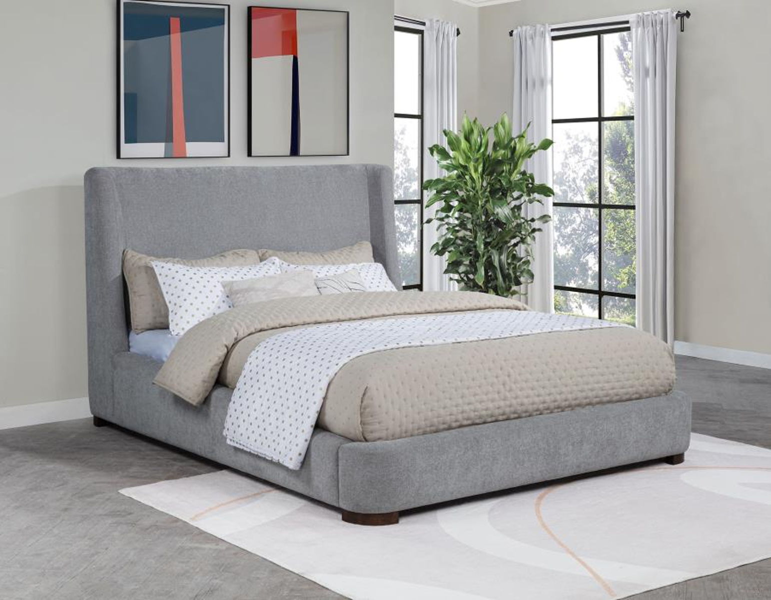Rennes - Upholstered Wingback Platform Bed - Image 15
