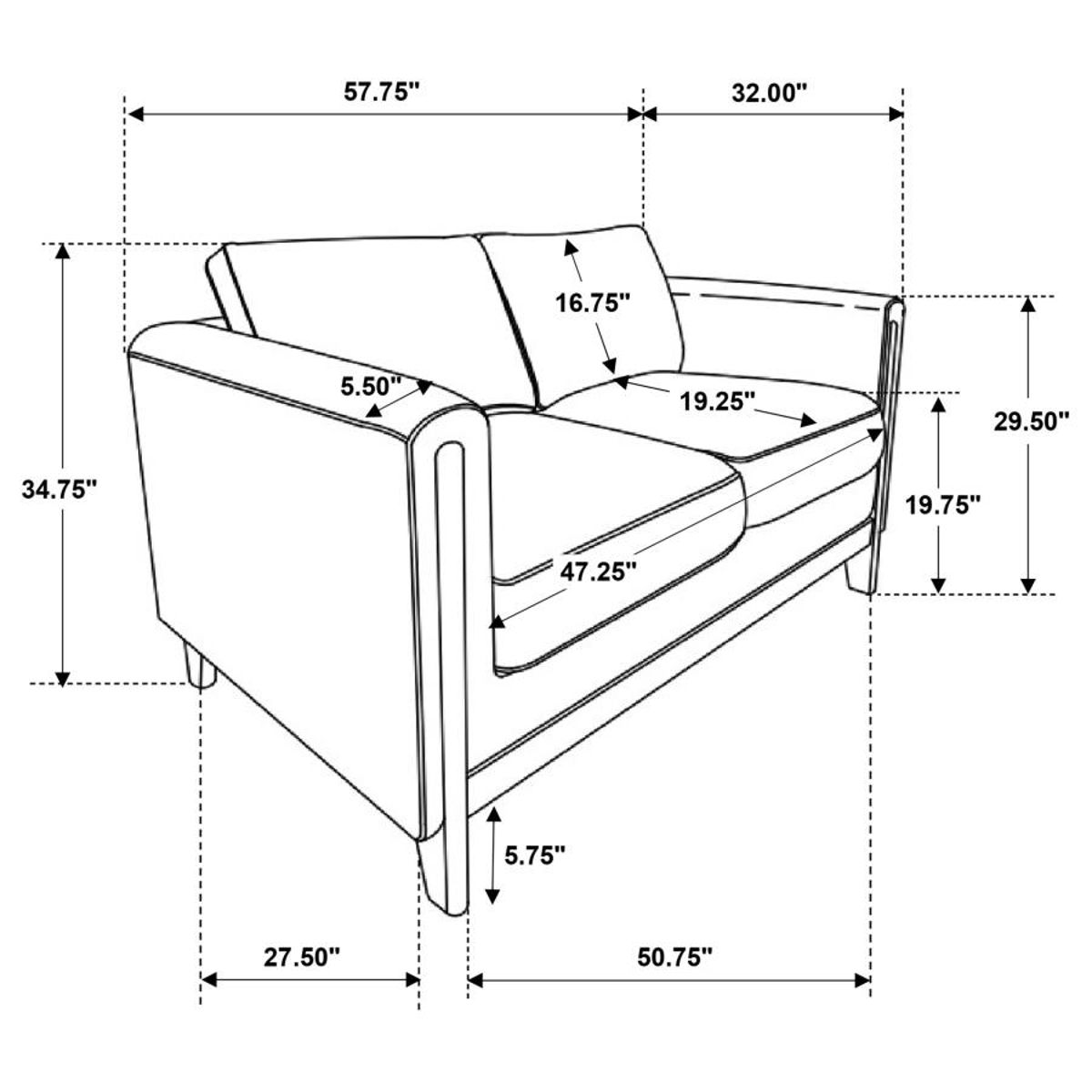 Islington - Upholstered Panel Arm Sofa Set - Image 14