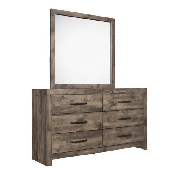 Misty - 2 Piece Dresser & Mirror Set - Gray / Beige