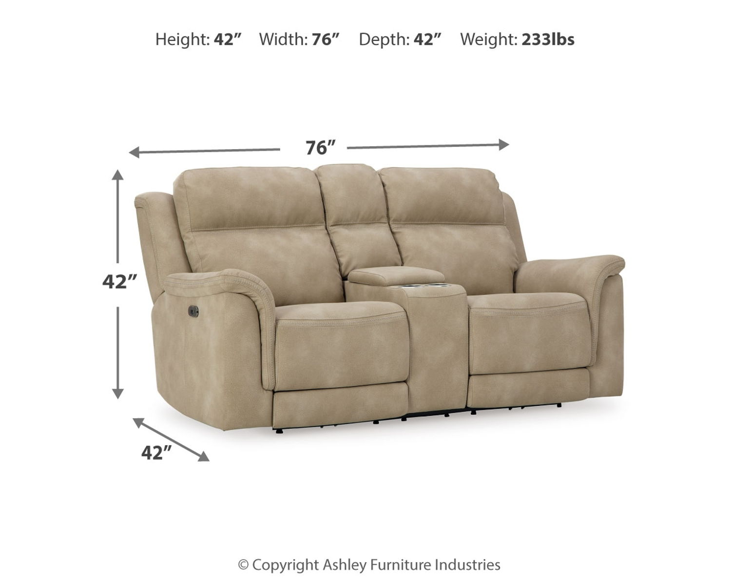 Next-Gen Durapella - Reclining Power Loveseat With Console - Image 11