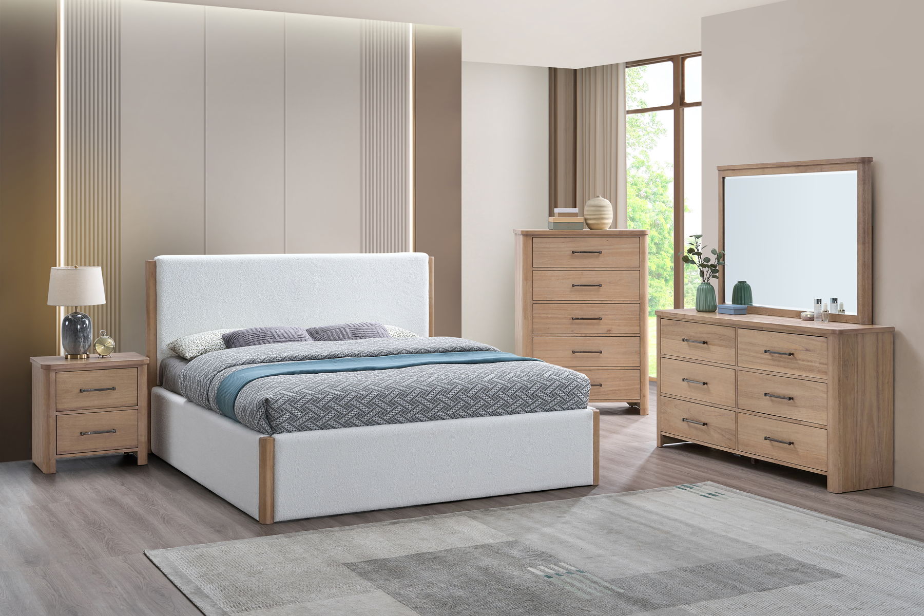 Anika - 5 Drawer Chest - Natural / Brown - Image 2