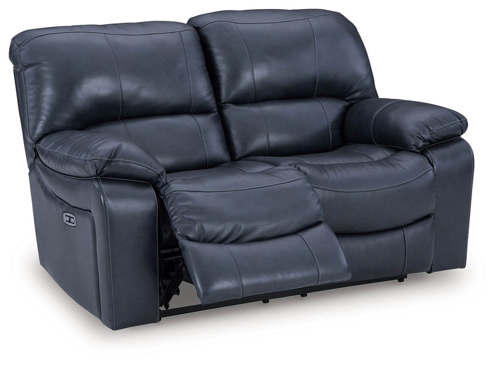 Leesworth - 3 Pc. - Power Reclining Sofa, Power Reclining Loveseat, Power Rocker Recliner - Ocean - Image 11