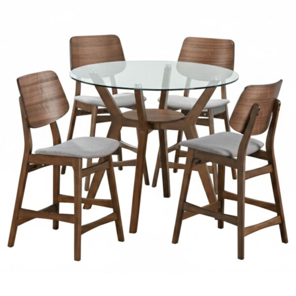 Oscar - Round Glass Counter Table Set