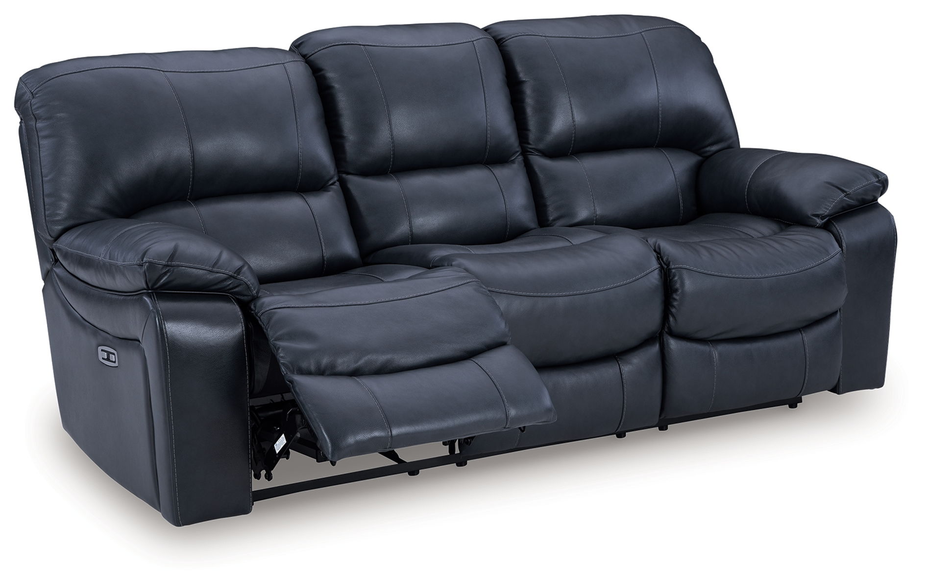 Leesworth - 3 Pc. - Power Reclining Sofa, Power Reclining Loveseat, Power Rocker Recliner - Ocean - Image 14