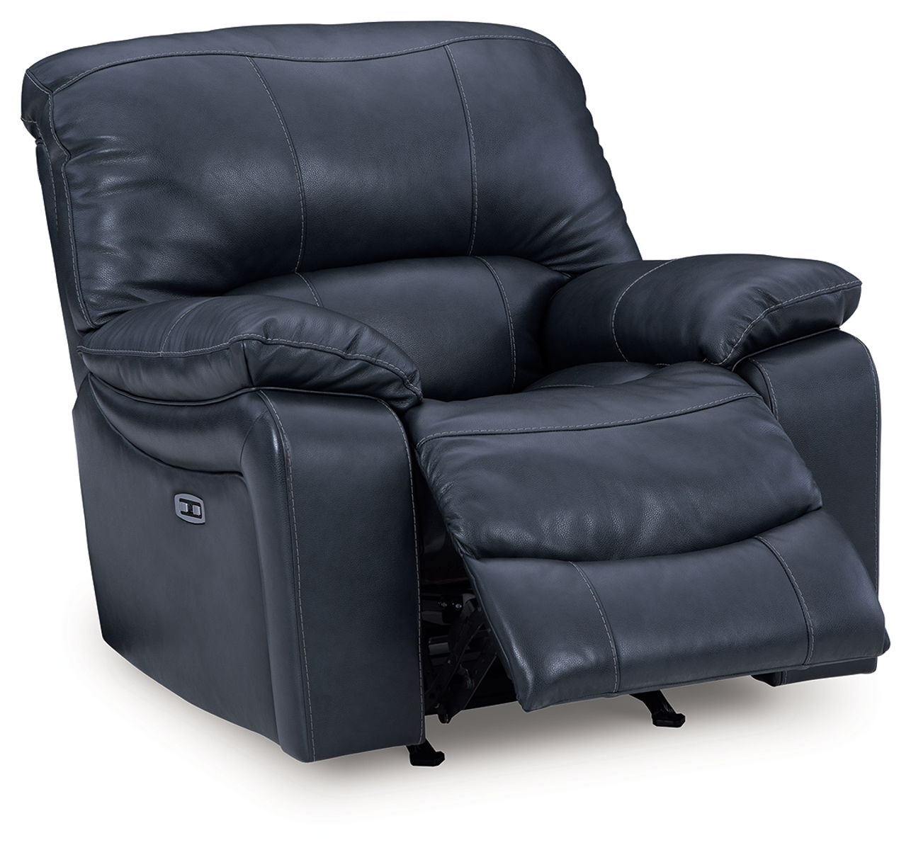 Leesworth - 3 Pc. - Power Reclining Sofa, Power Reclining Loveseat, Power Rocker Recliner - Ocean - Image 9