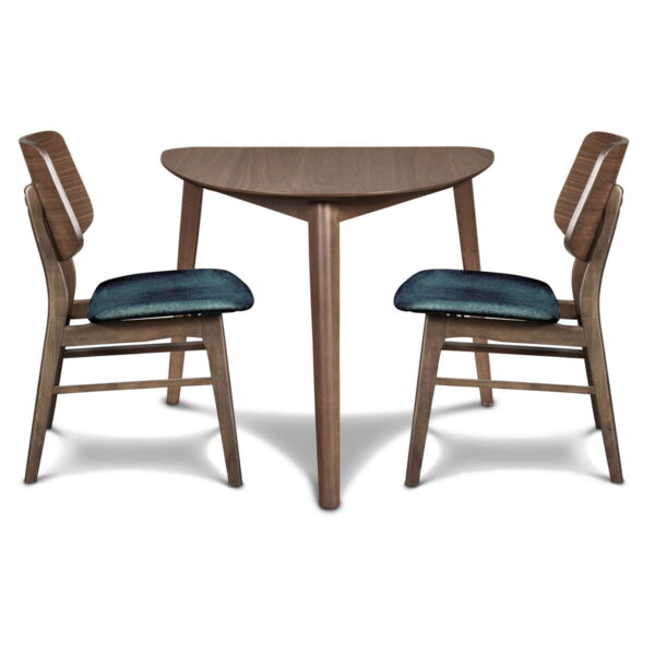 Oscar - Corner Table With 2 Cushion Chairs